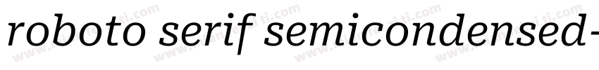 roboto serif semicondensed字体转换